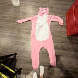 Pink Pig Adults Animal Onesie. XL